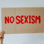 no sexism message on cardboard