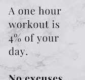 exercise 1 hour workout 4%
