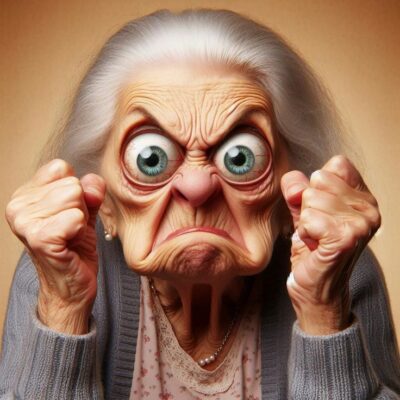 caption group angry woman