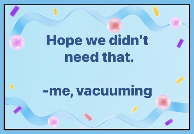 vacuuming oops