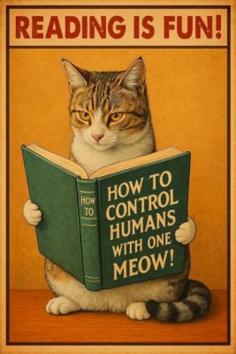 reading cat