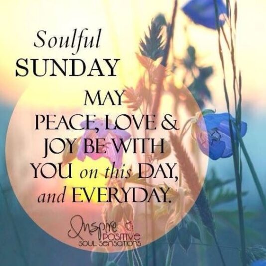 sunday peace and joy