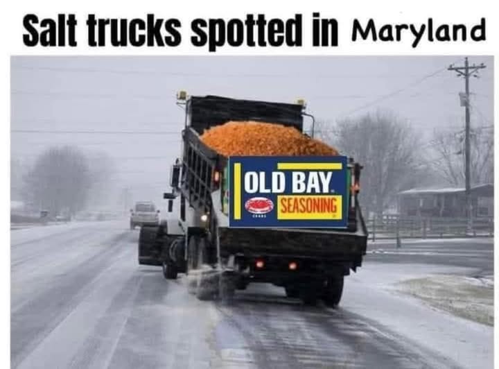 Salt Truck spotted on road here in Baltimore