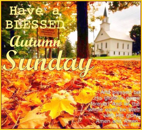 Good Morning have a blessed Sunday
