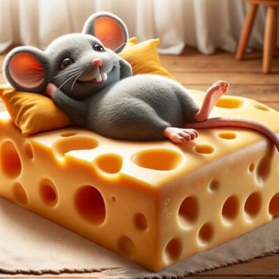 caption group mouse on cheese