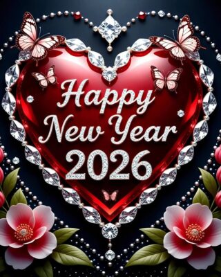 happy new year heart 2026