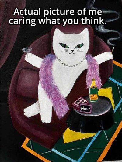 me caring what you think