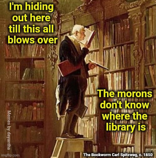 morons can't find library
