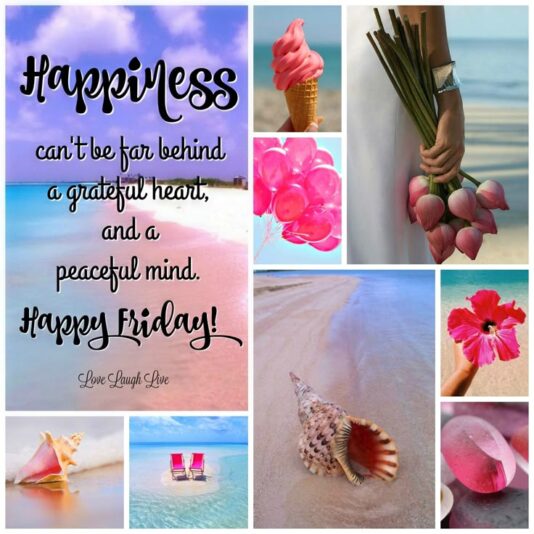 Happy Friday beach collage