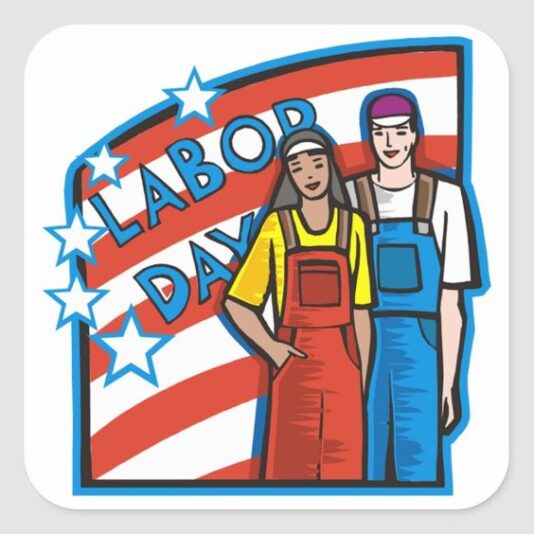 labor day two people