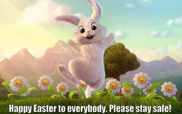 happy easter bunny please stay safe