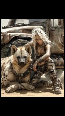 caption group woman and large dog