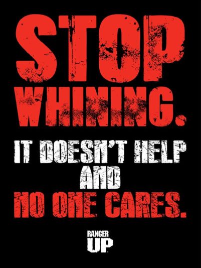 stop whining, no one cares
