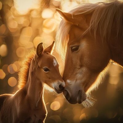 caption group horse and foal