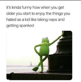 Getting spanked.