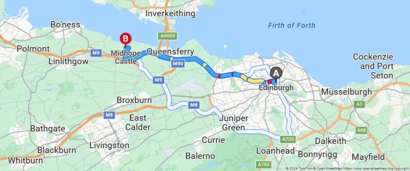 Map of Edinburgh Scotland