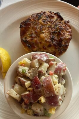 Crab Quiche & Potato Salad