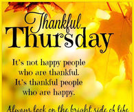 thursday thankful and Happy