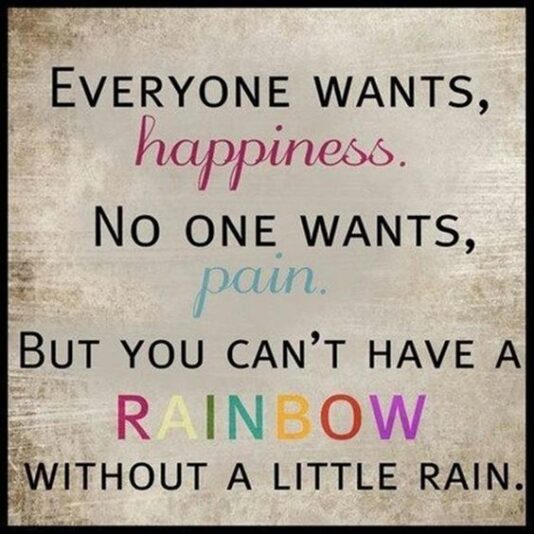 rain pain and rainbows
