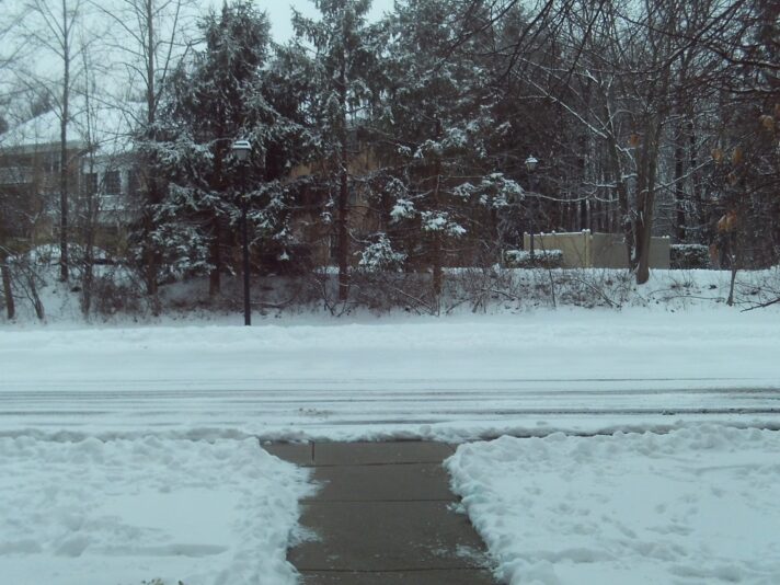 Snow outfront of Condo