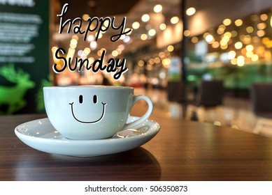 happy-sunday-coffee-cup-on-260nw-506350873