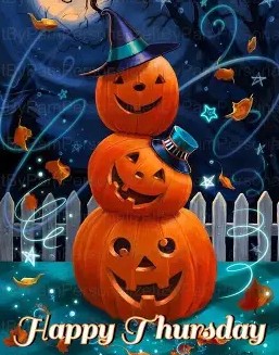 Happy Thursday 3 Pumpkins