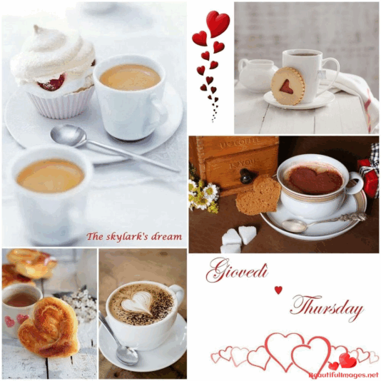 Happy Thursday coffee collage