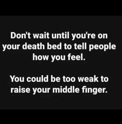 flip them off now