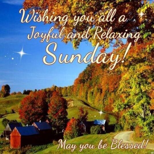 Have a relaxed Sunday