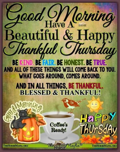 Good morning Thursday