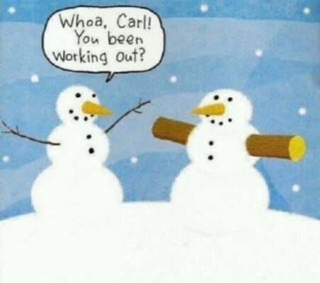 joke 2024 winter snowman