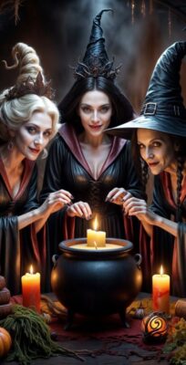 caption group 3 witches