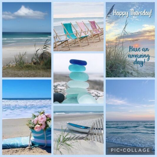 Happy Thursday Beach Collage