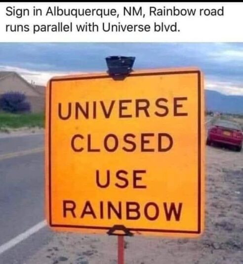 universe and rainbow