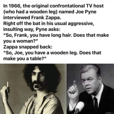 Zappa wins against asshole