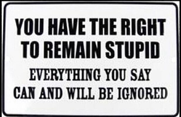 right to remain stupid