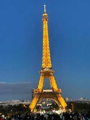 Eiffel Tower at Night Paris, France