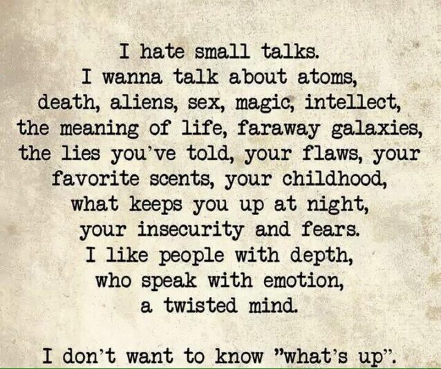 no small talk