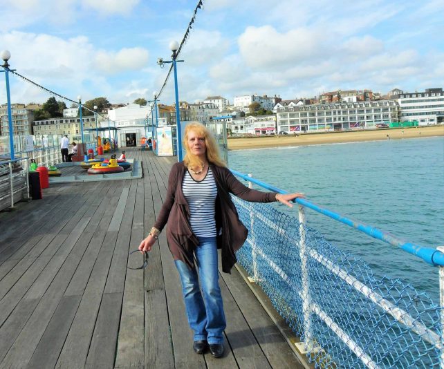 Lynne on Sandown pier