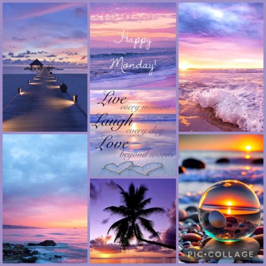 Happy Monday Beach Collage