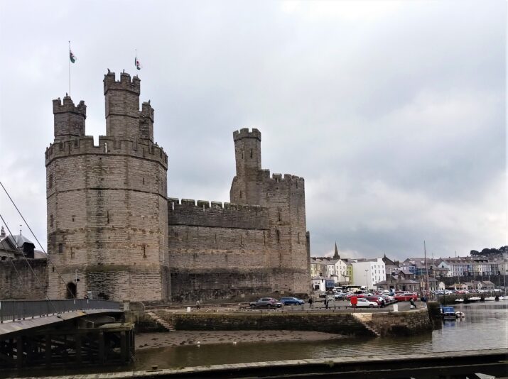 CAERNAVON CASTLE MOAT VIEW