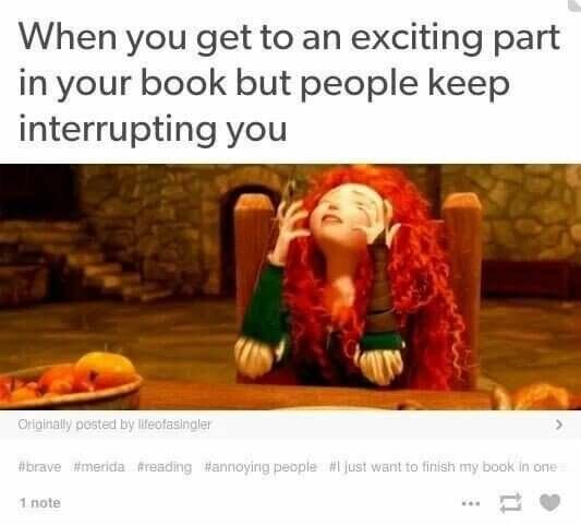 interrupting your Book