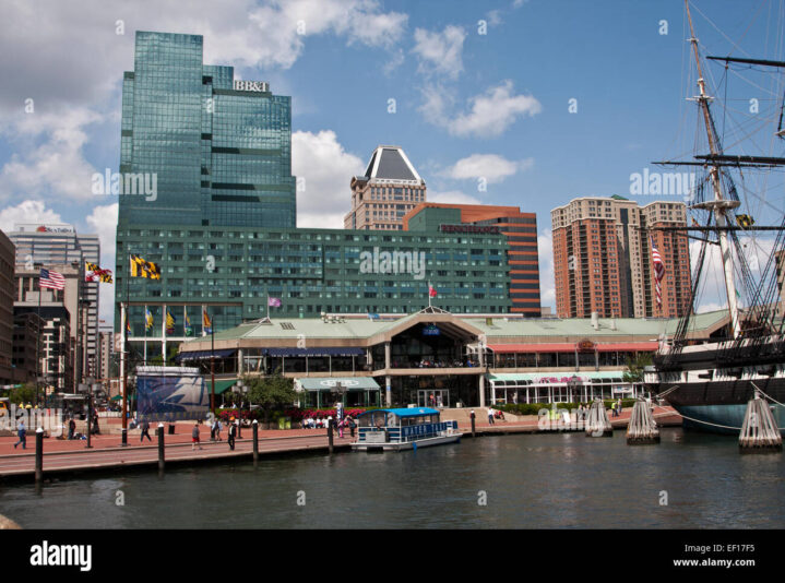 Pratt Street Pavillion and the USS Constellation