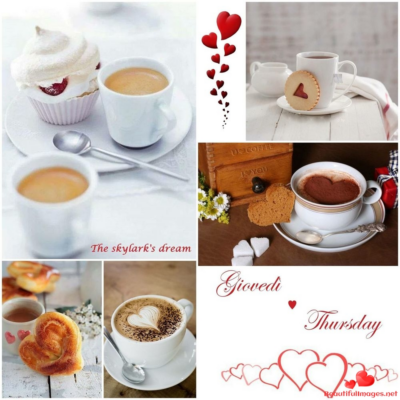 Happy Thursday coffee collage