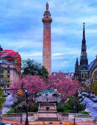 Washington Monument Charles St. Mt. Vernon