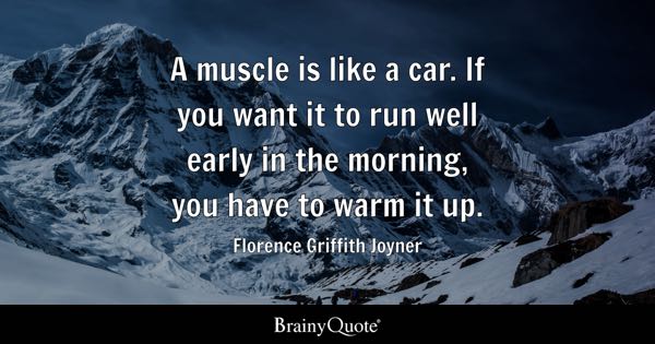 muscle warm up morning