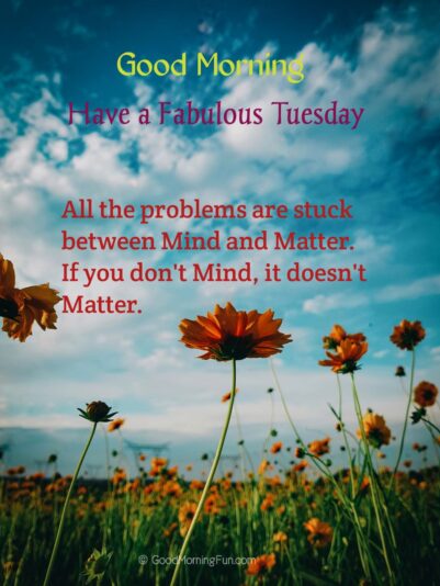 tuesday min and matter
