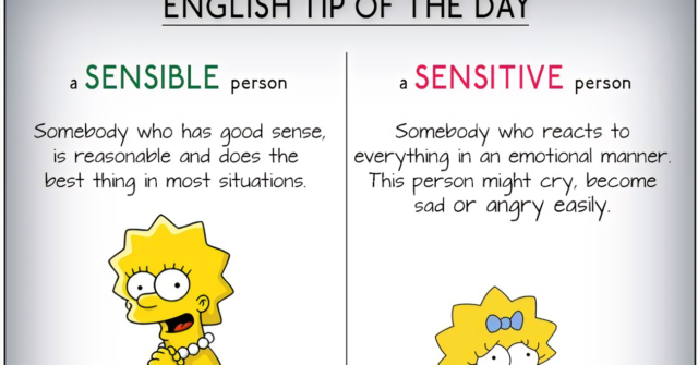 sensible vs sensitive