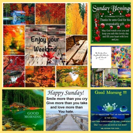 Sunday Fall Blessing collage