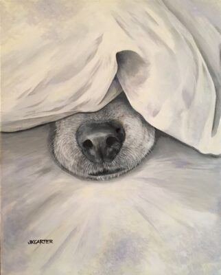 caption group dog under sheet